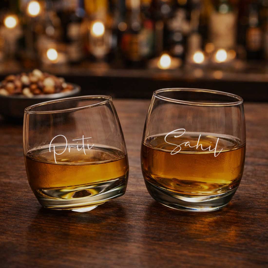 Personalized Rotating Whiskey Glass Set of 2 – Engraved Scotch Glass with Premium Box - Image 4