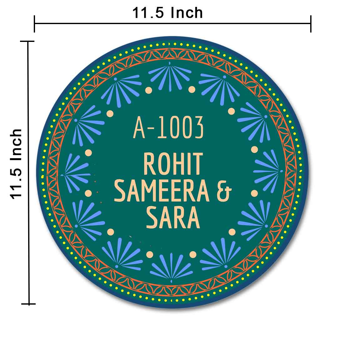 Personalised Door Name Plates for Home Office & Flats - Ethnic Green - Image 5