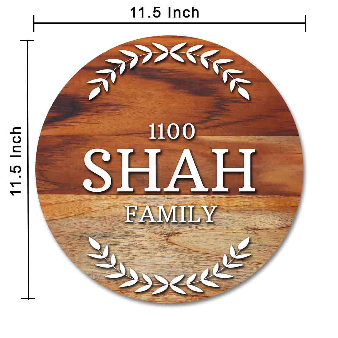 Personalized Wooden Round Name Plate for House Office Décor - Image 4