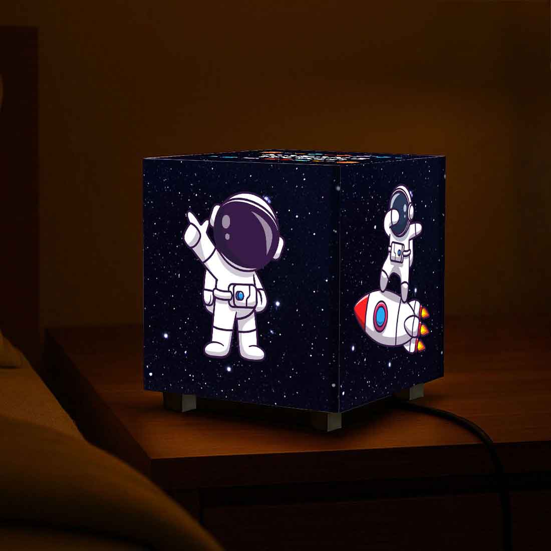 Personalized Space Adventure Children Lamp – Astronaut Night Light for Kids Room