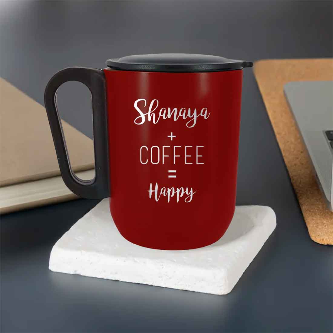 Personalized Stainless Coffee Mug - Insulated Coffee Cup with Lid - Image 3