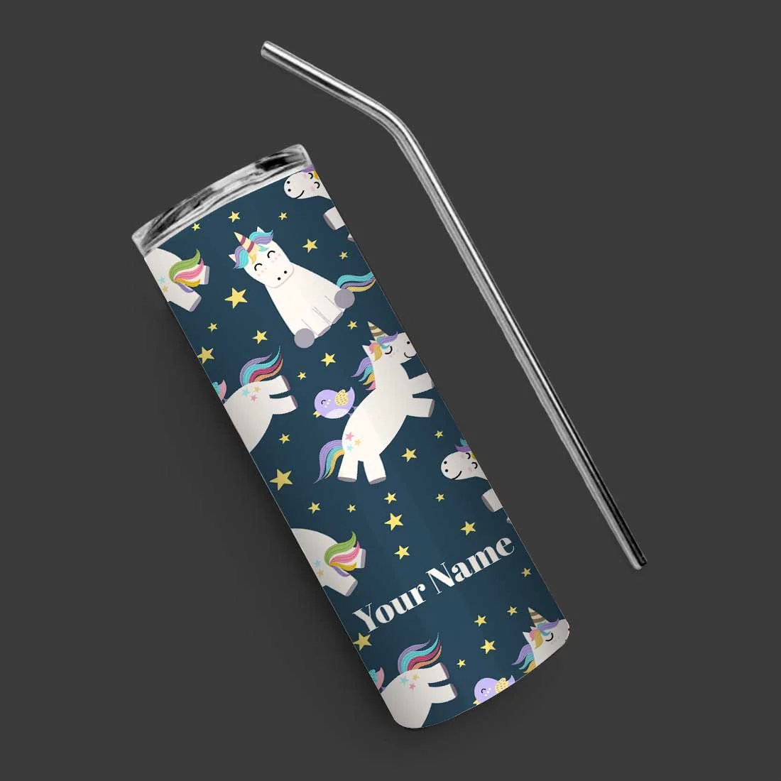 Nutcase Personalized Stainless Coffee Tumbler with Metal Straw - Insulated Travel Mug 600ml - Image 2