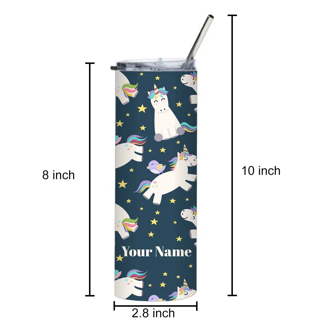 Nutcase Personalized Stainless Coffee Tumbler with Metal Straw - Insulated Travel Mug 600ml - Image 4