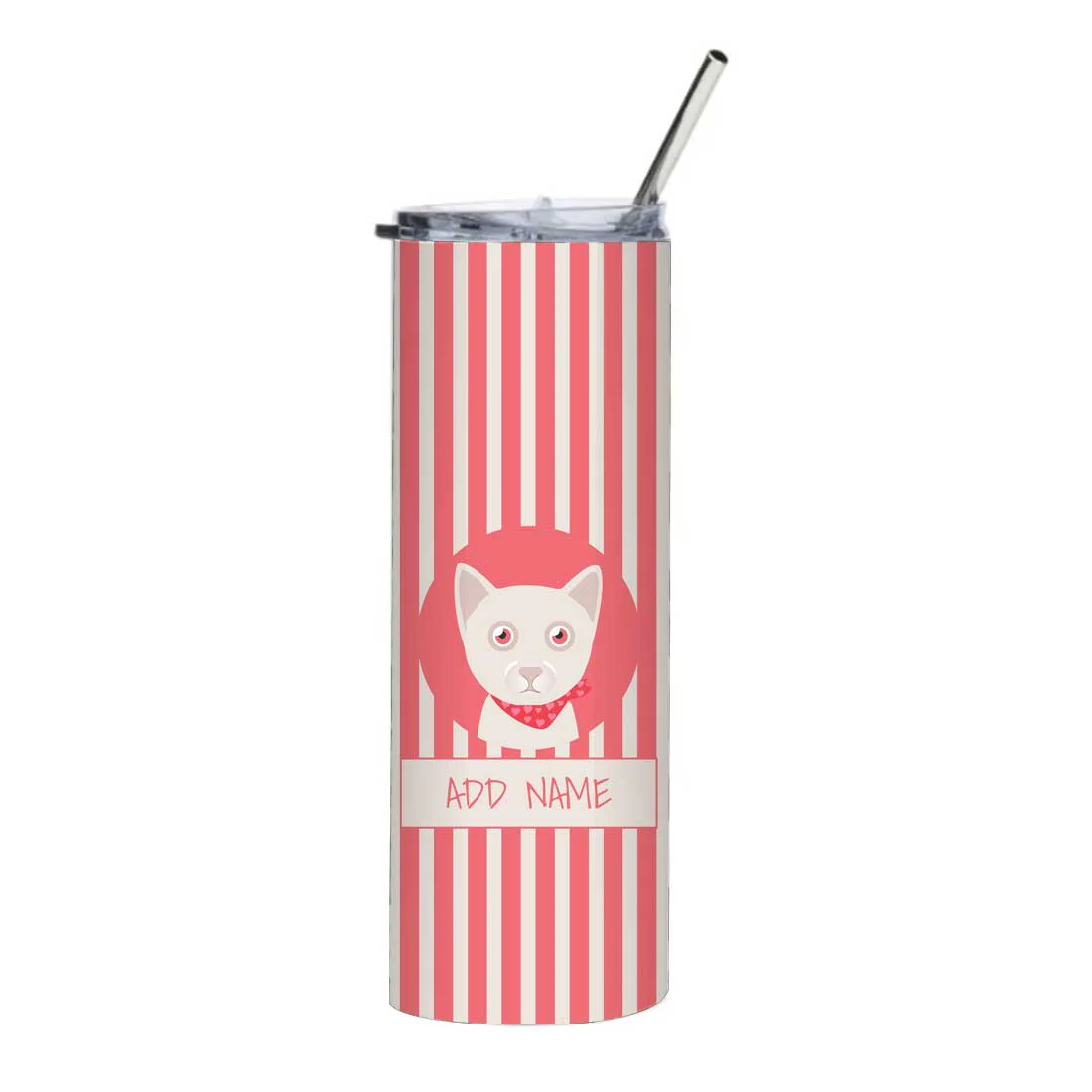 Nutcase Personalized Stainless Steel Travel Mug with Metal Straw - Insulated Coffee Mug 600 ml - Image 3