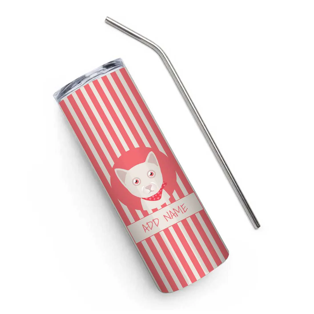 Nutcase Personalized Stainless Steel Travel Mug with Metal Straw - Insulated Coffee Mug 600 ml - Image 5