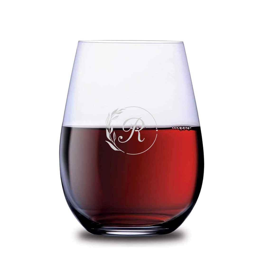 Personalized Stemless Engraved Wine Glass Custom Cocktail / Whiskey Glass - Image 2