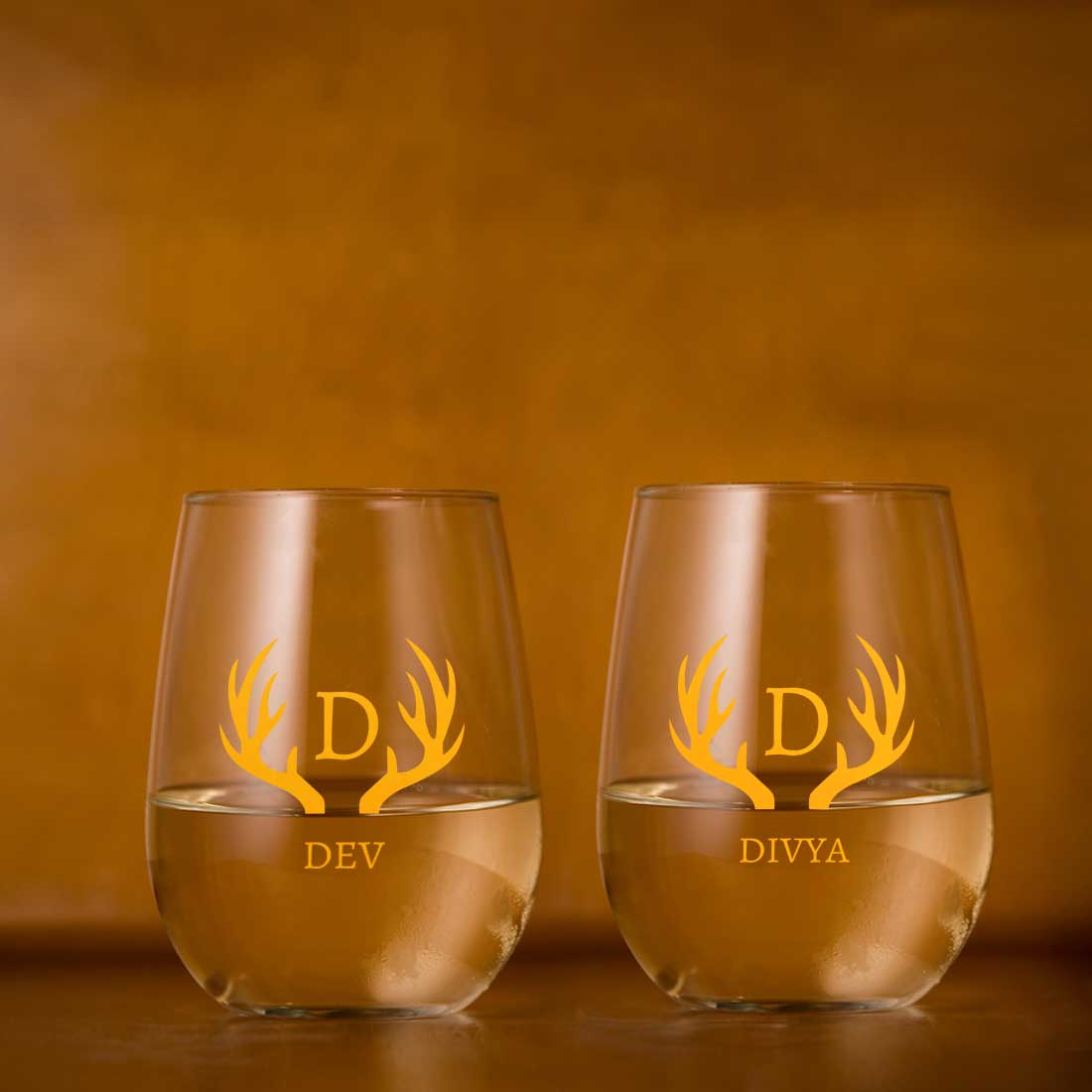 Personalized Stemless Wine Glass Drinking Glass With Gift Box Available in Black Pink Blue or Green Boxes - Image 2