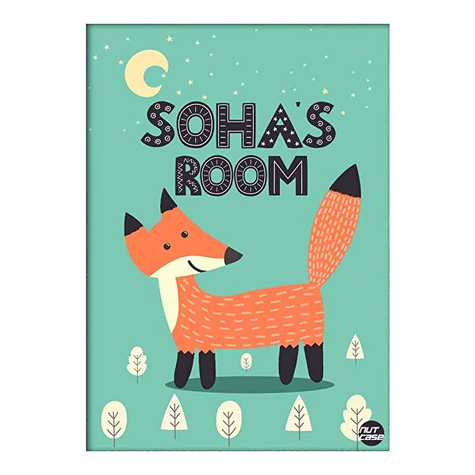 Personalized Wall Poster Stickers for Bedroom - Fox and Tree