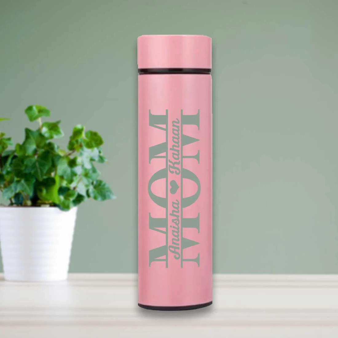 Personalized Thermos Bottle for Tea Flask with LED Display 500ml - Mother Day Gift - Image 2