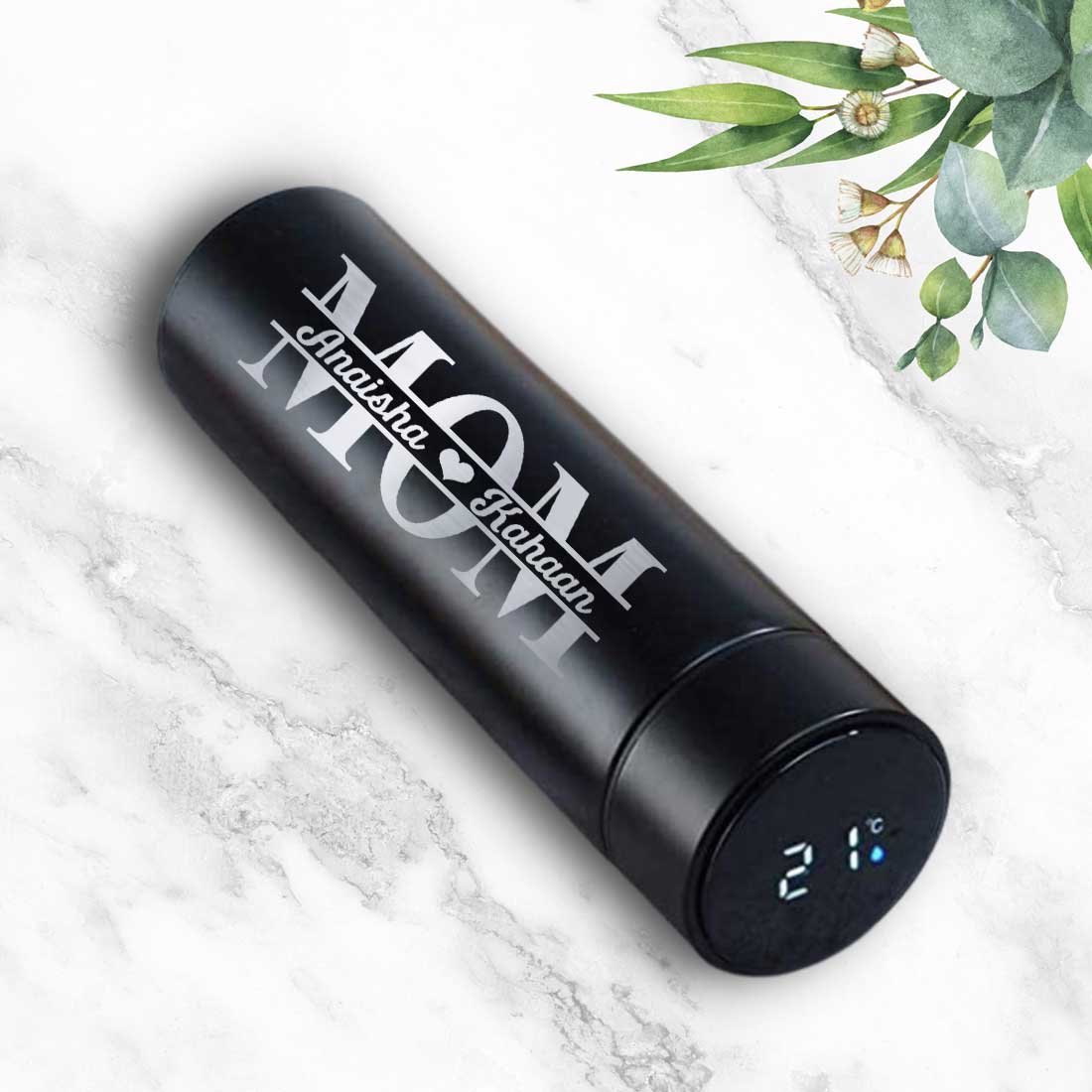 Personalized Thermos Bottle for Tea Flask with LED Display 500ml - Mother Day Gift - Image 6