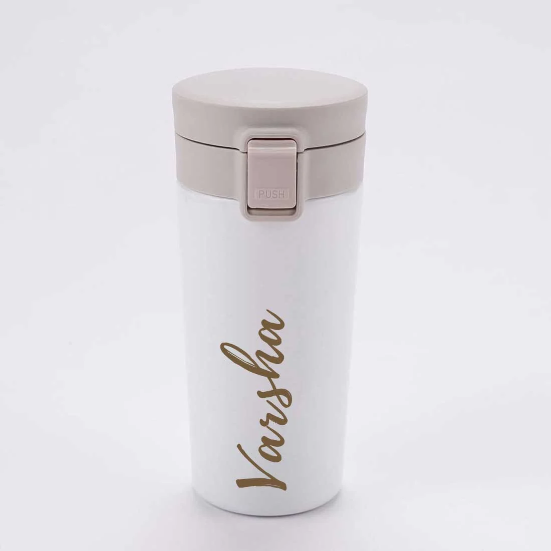 Personalized Travel Coffee Flask Sipper With Name Engraved  - Calligraphy 380ML - Image 8