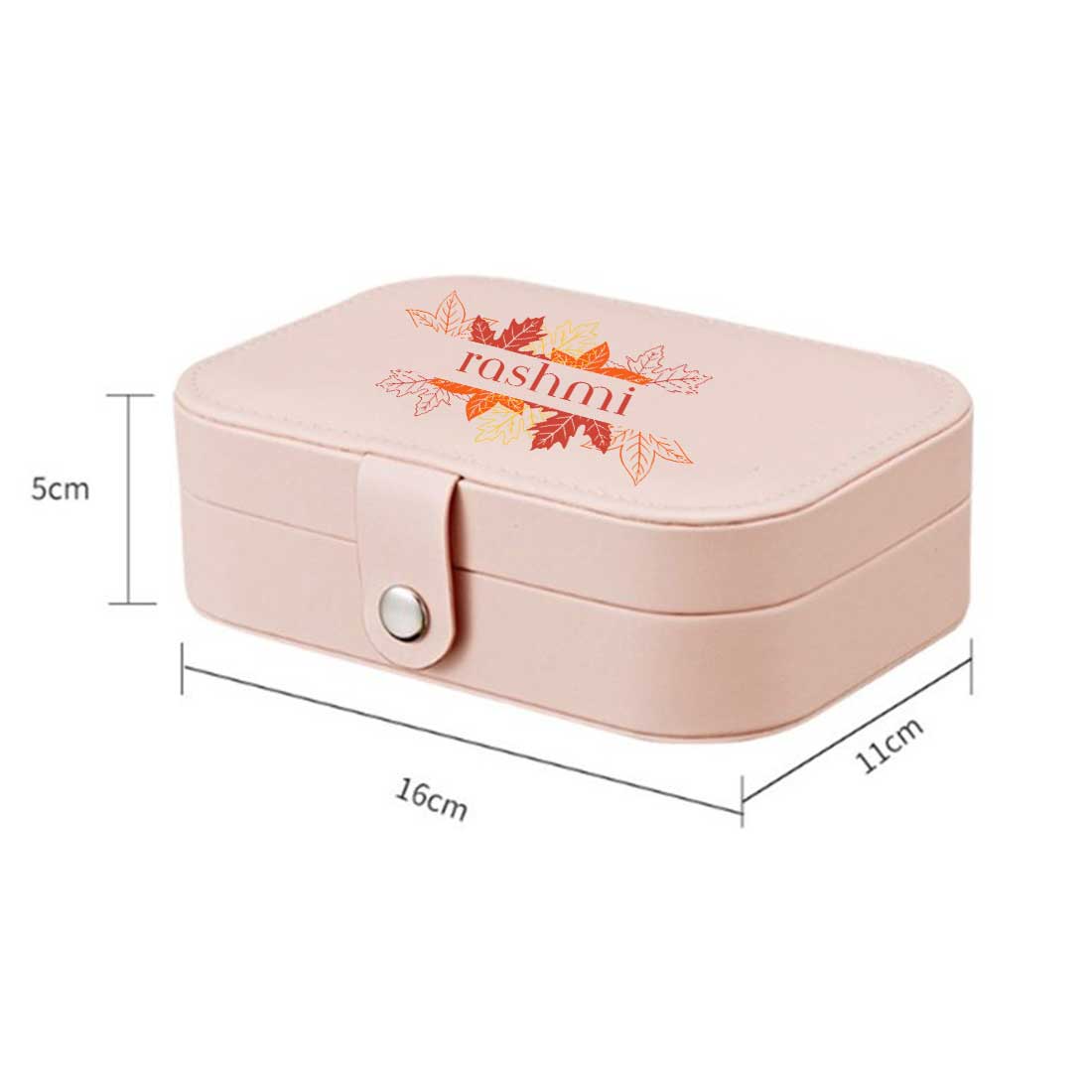 Jewellery Box for Girl Personalised With Name Jewelry Case Earrings Pendants Nacklaces - Autumn leaves - Image 10