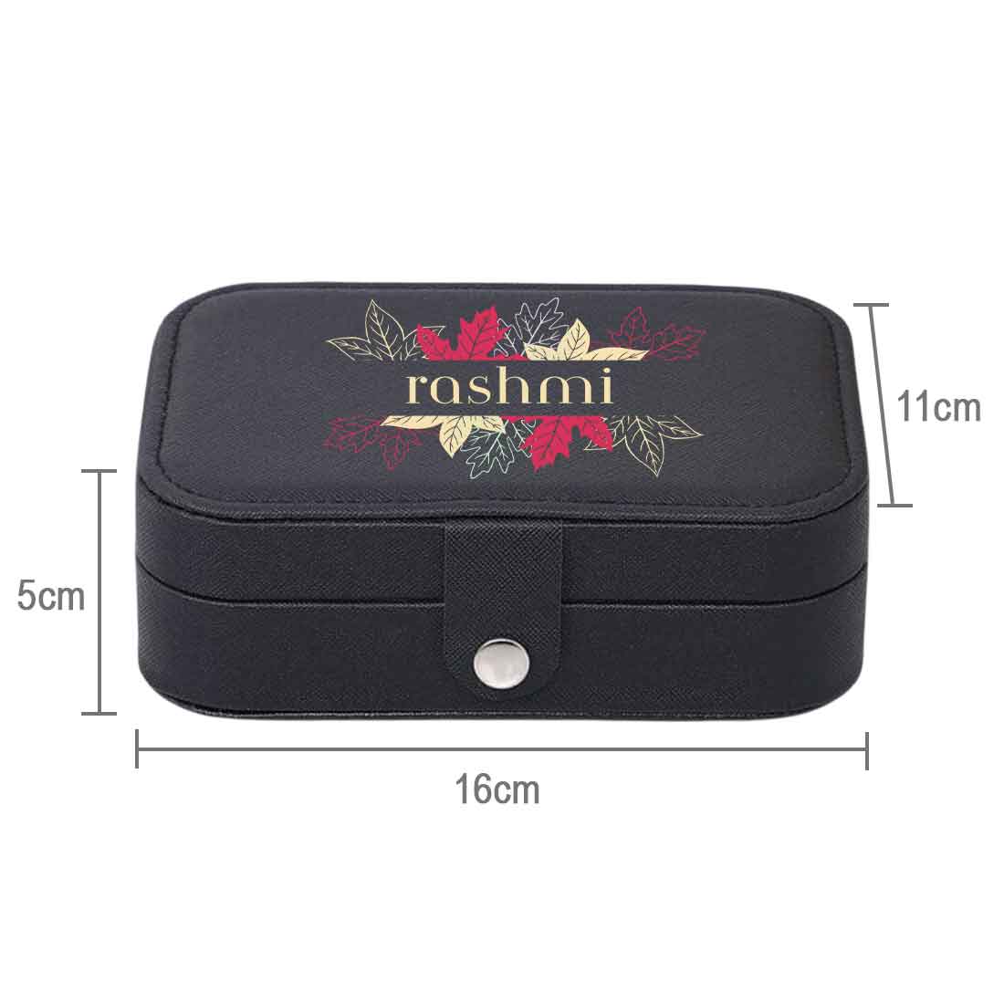 Jewellery Box for Girl Personalised With Name Jewelry Case Earrings Pendants Nacklaces - Autumn leaves - Image 11