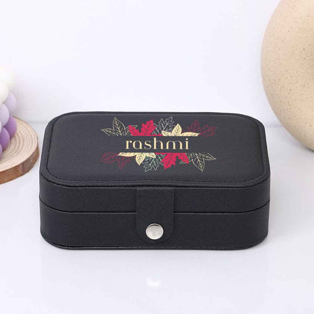 Jewellery Box for Girl Personalised With Name Jewelry Case Earrings Pendants Nacklaces - Autumn leaves - Image 8