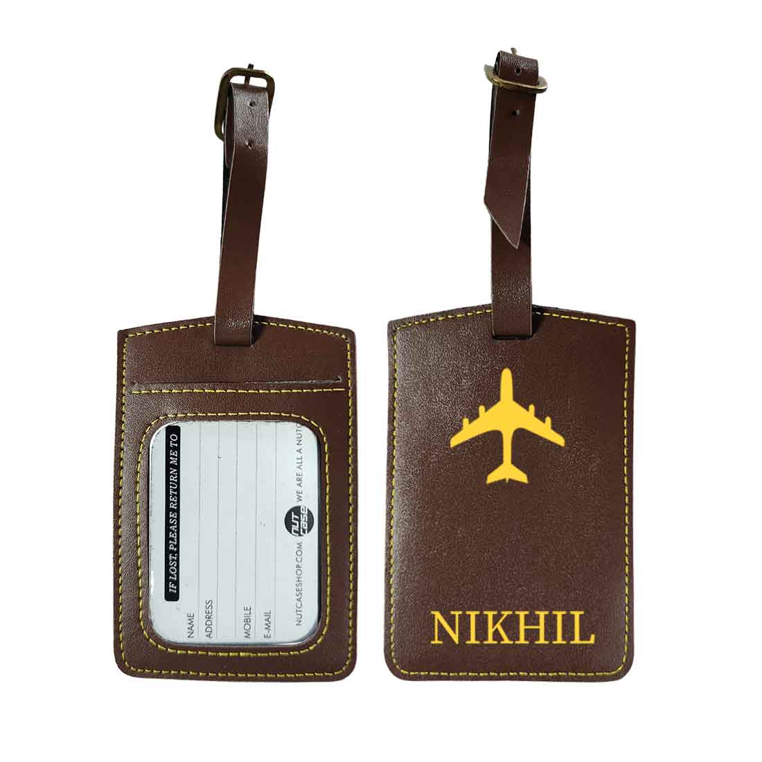Personalized Travel Luggage Tags with Name PU Leather Suitcase Tags - ADD NAME - Image 10