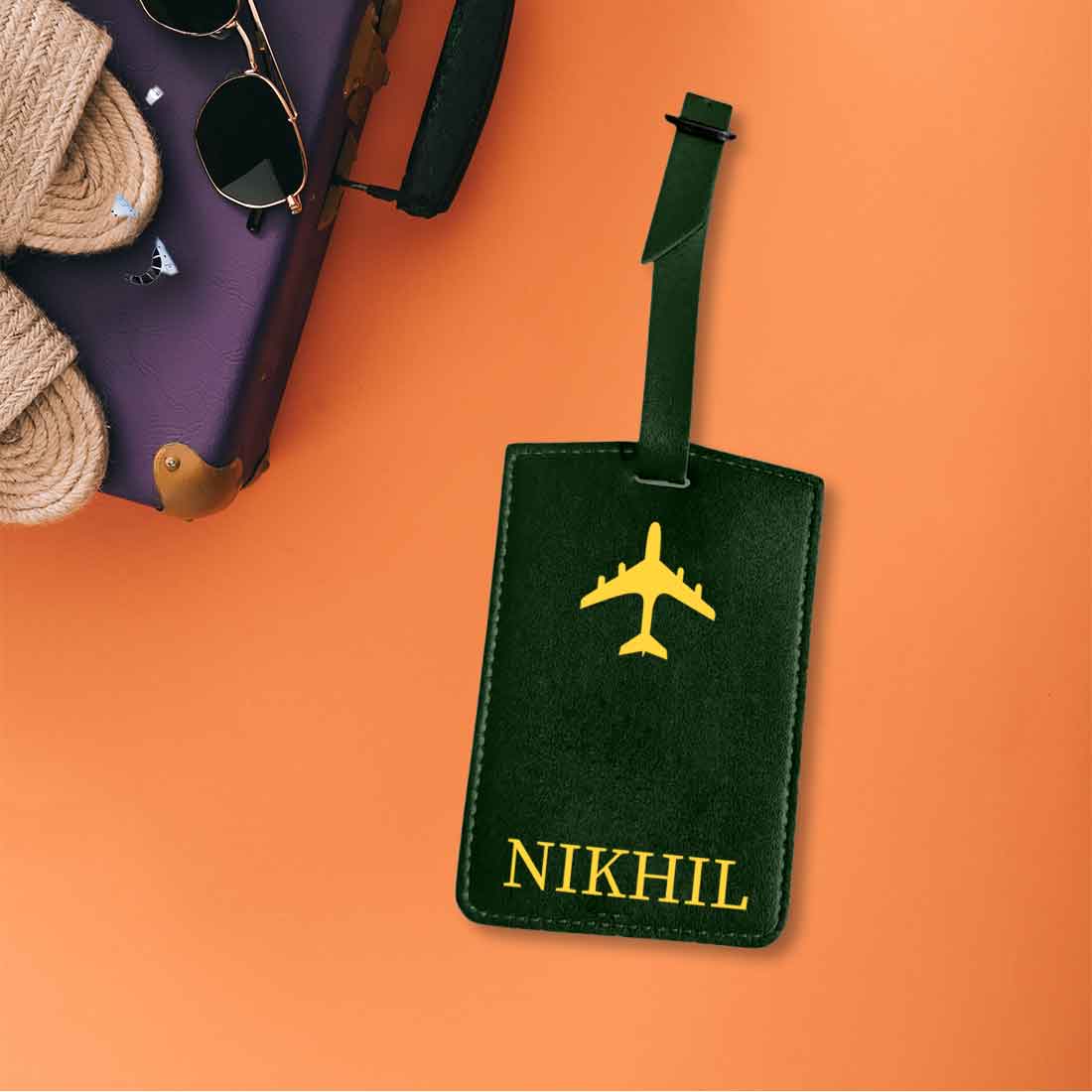 Personalized Travel Luggage Tags with Name PU Leather Suitcase Tags - ADD NAME - Image 12