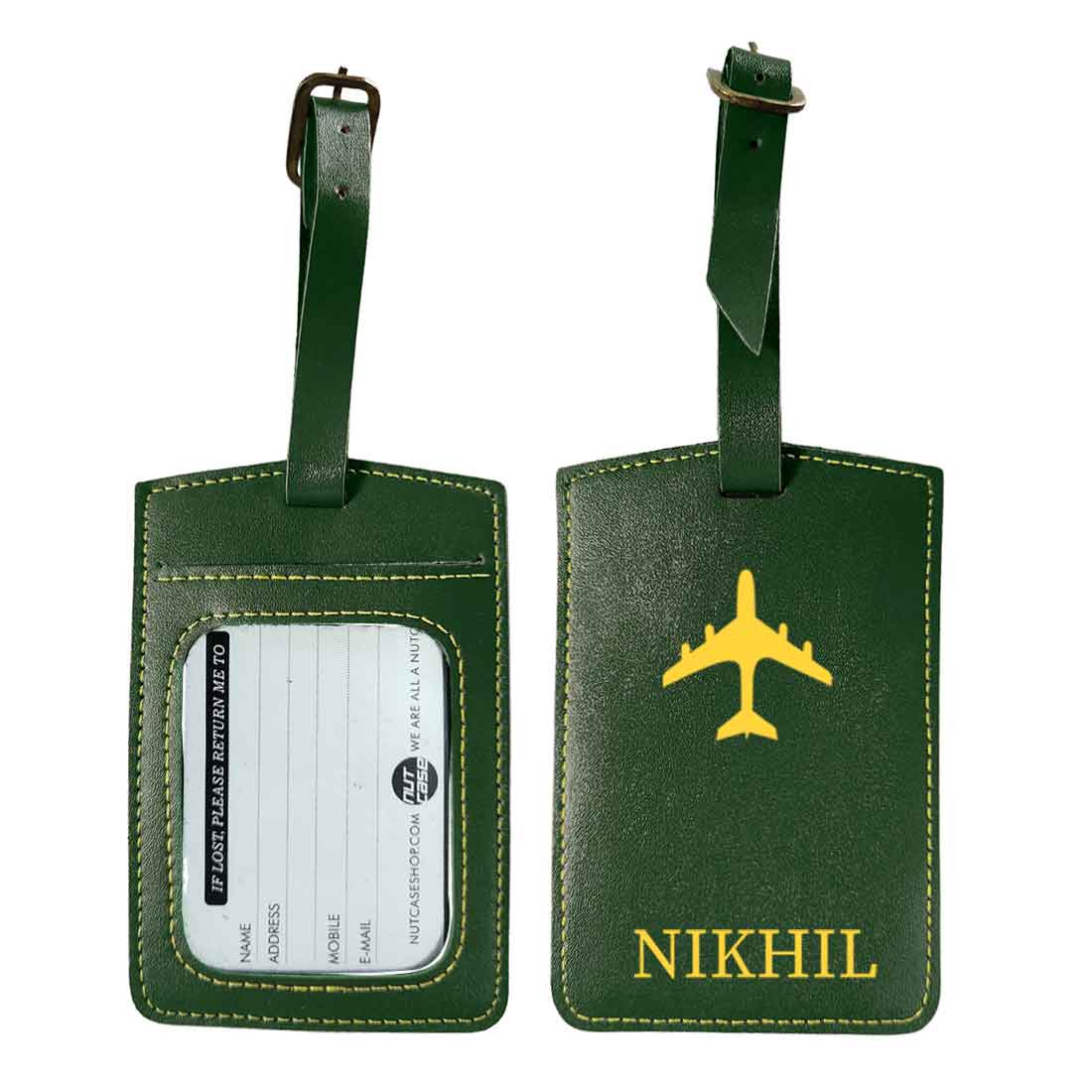 Personalized Travel Luggage Tags with Name PU Leather Suitcase Tags - ADD NAME - Image 14