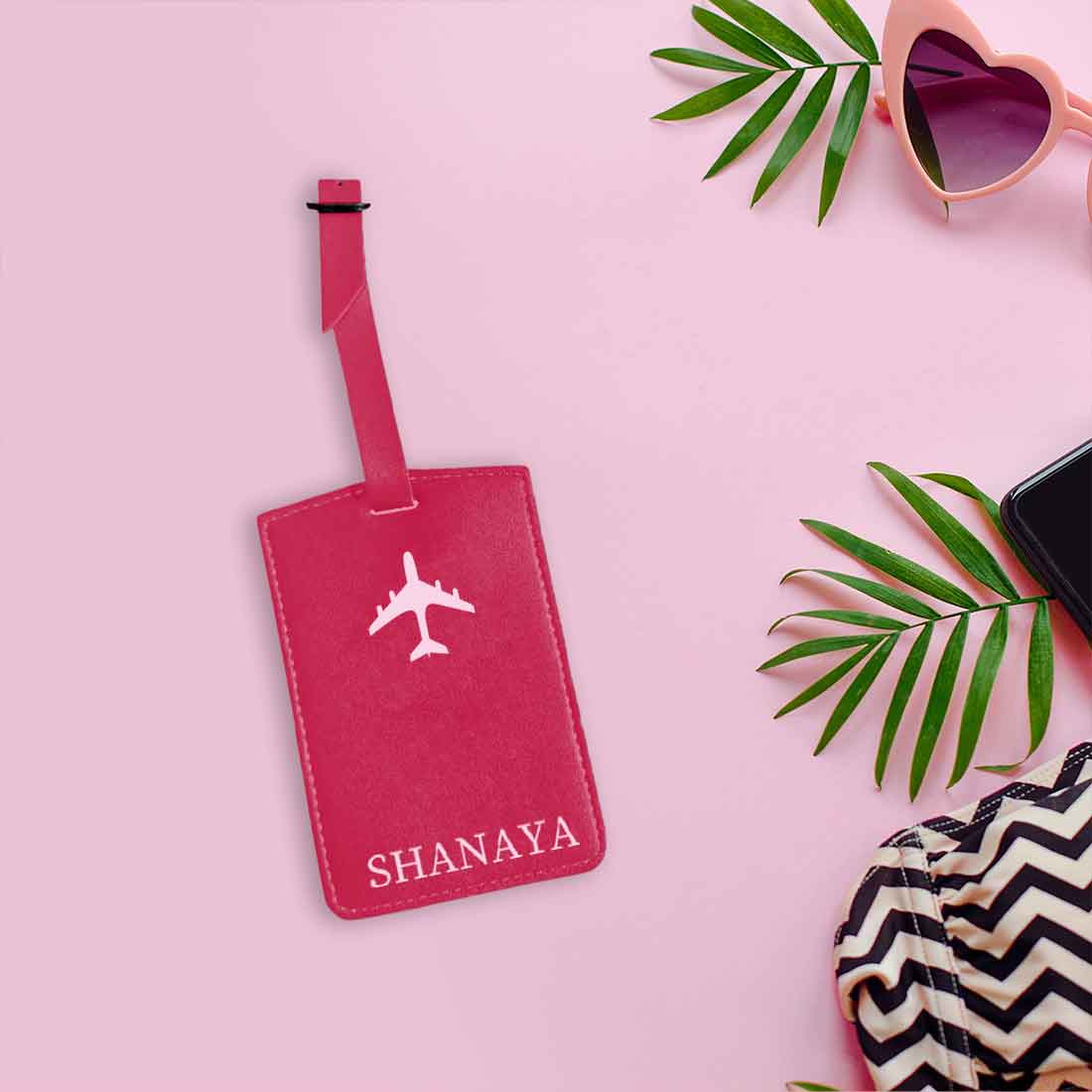 Personalized Travel Luggage Tags with Name PU Leather Suitcase Tags - ADD NAME - Image 2