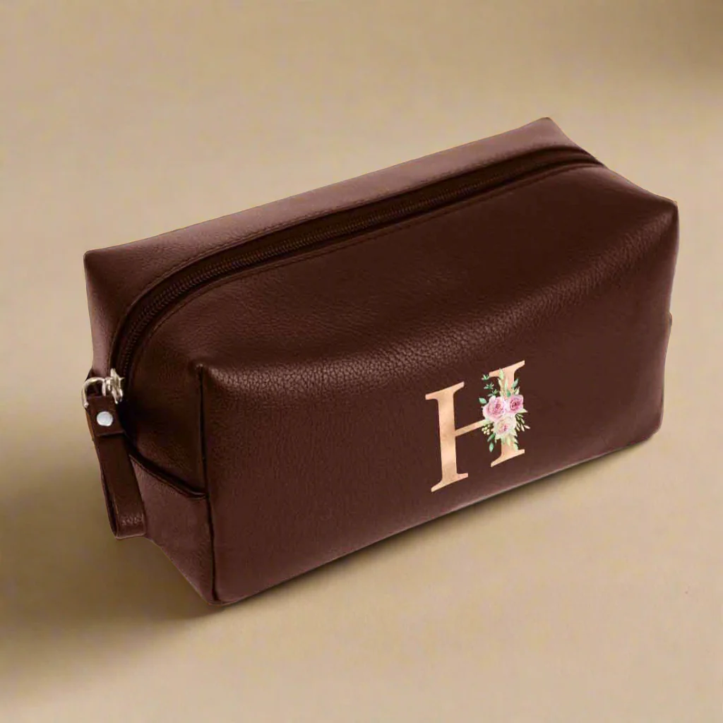 Personalized Travel Pouch Organizer with Name - Premium Leather Travel Pouch - Image 4