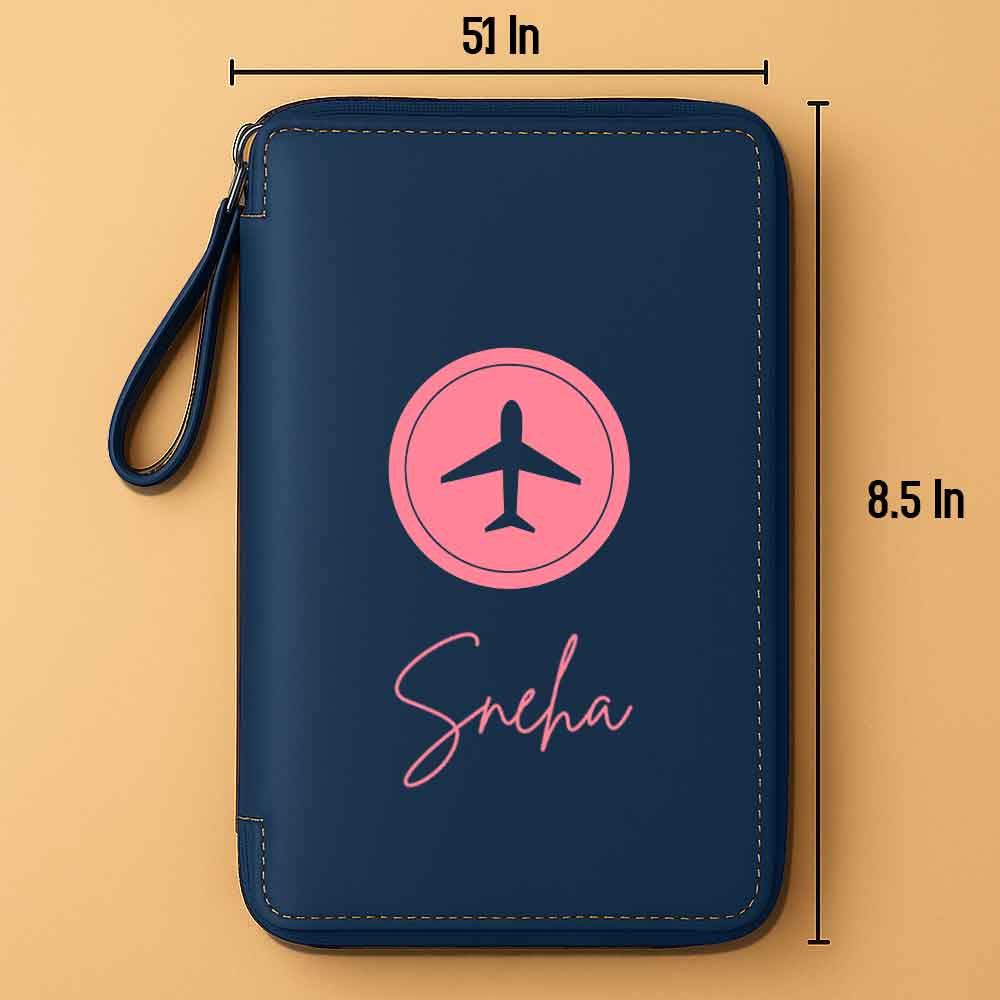 Personalized Travel Wallet with Card Slots & Luggage Tag Set - Image 12