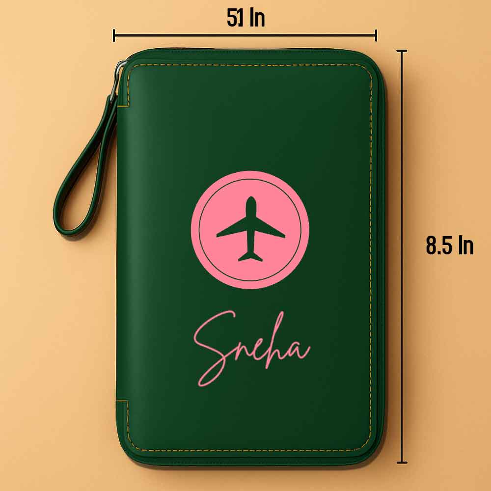Personalized Travel Wallet with Card Slots & Luggage Tag Set - Image 14