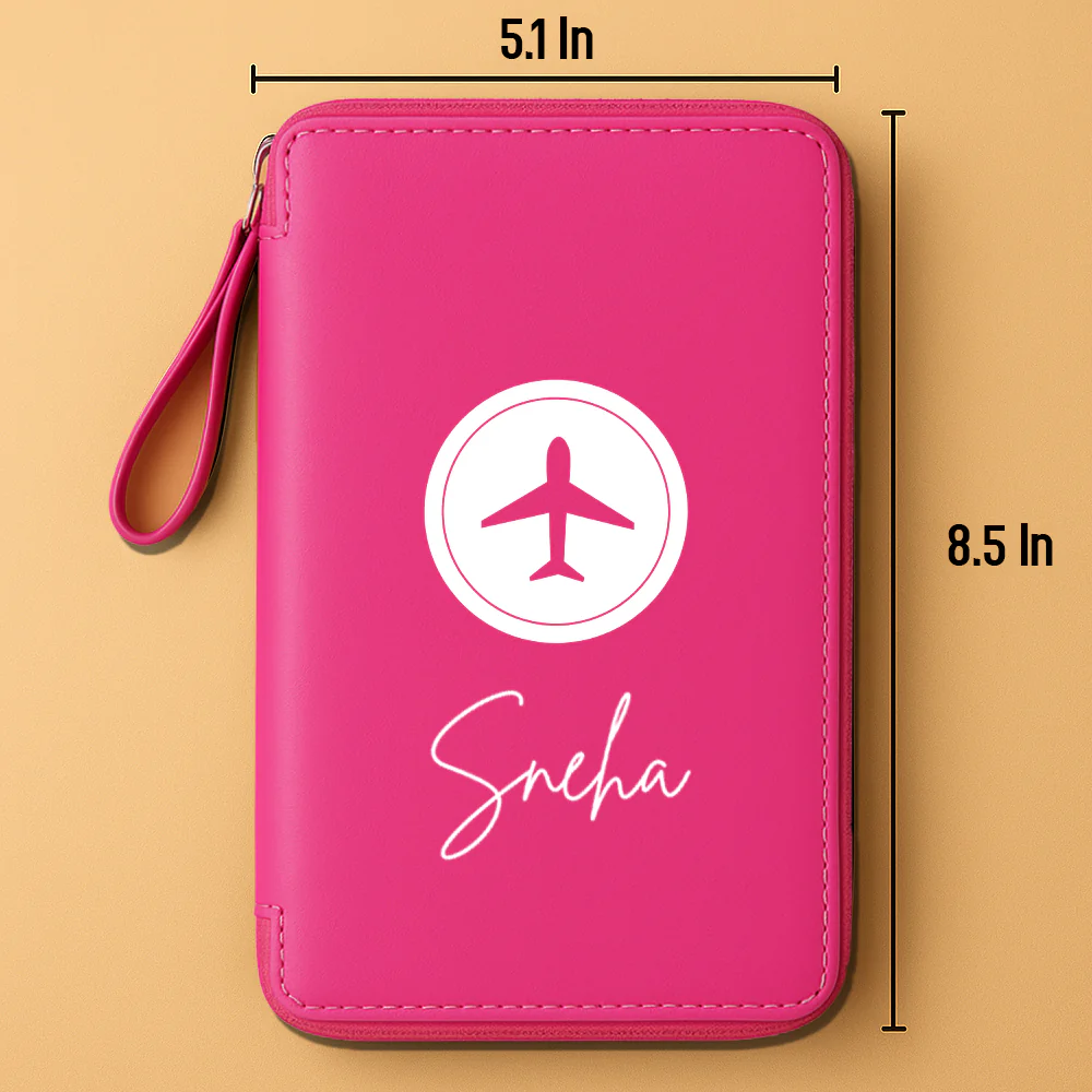 Personalized Travel Wallet with Card Slots & Luggage Tag Set - Image 17