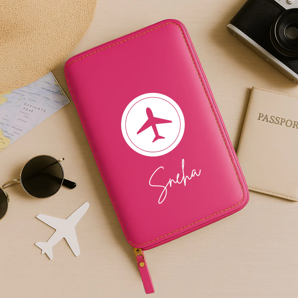 Personalized Travel Wallet with Card Slots & Luggage Tag Set - Image 2