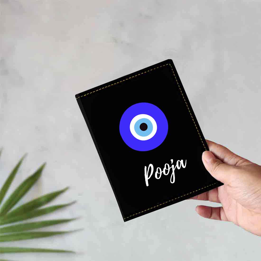 Personalized Travelling Pouch, Passport Cover & Luggage Tag with Evil Eye Design - Image 3