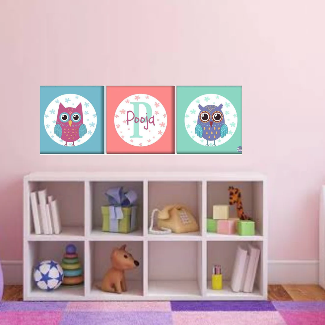 Custom Nursery Wall Art - Cute Owl