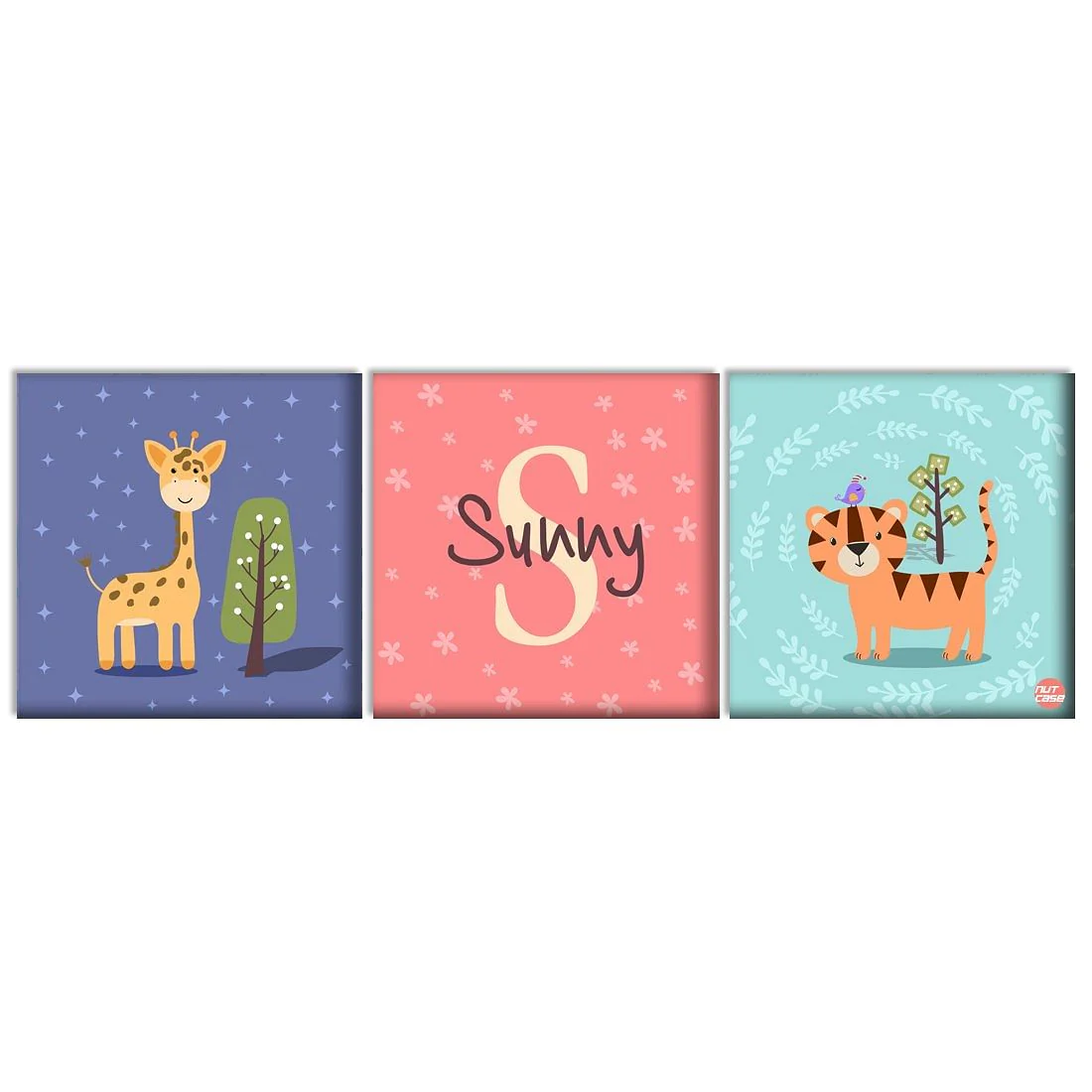 Customized Kids Room Wall Decor - Tigar and Giraffe - Image 3