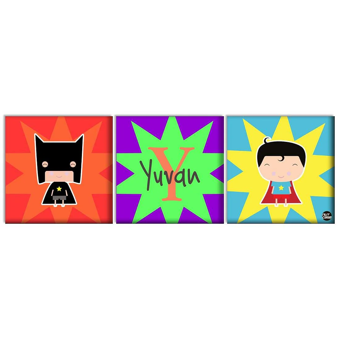 Personalized Baby Room Wall Art - Cute Superhero - Image 3
