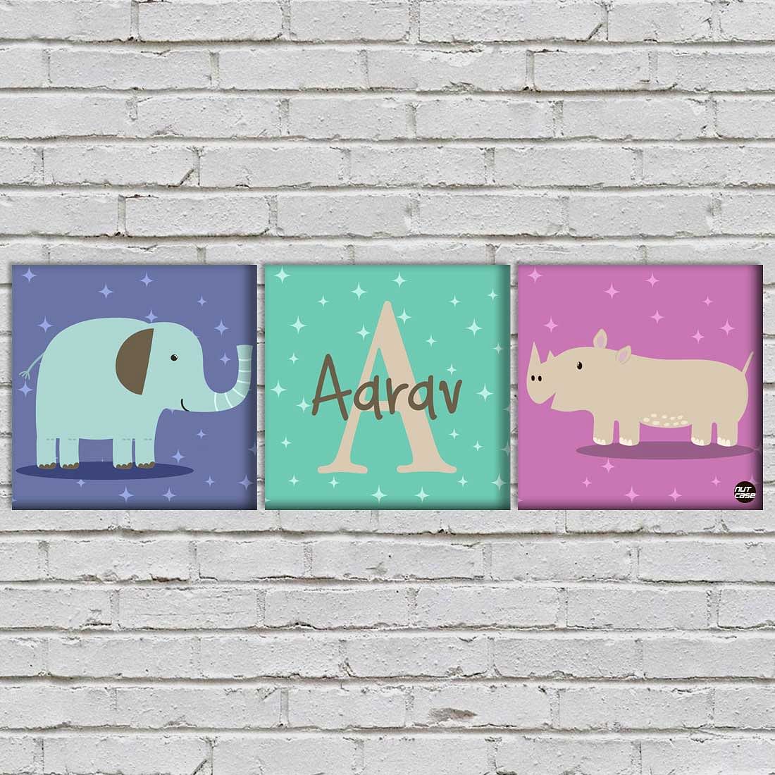 Personalized Wall Decor - Elephant and Rhinoceros - Image 2