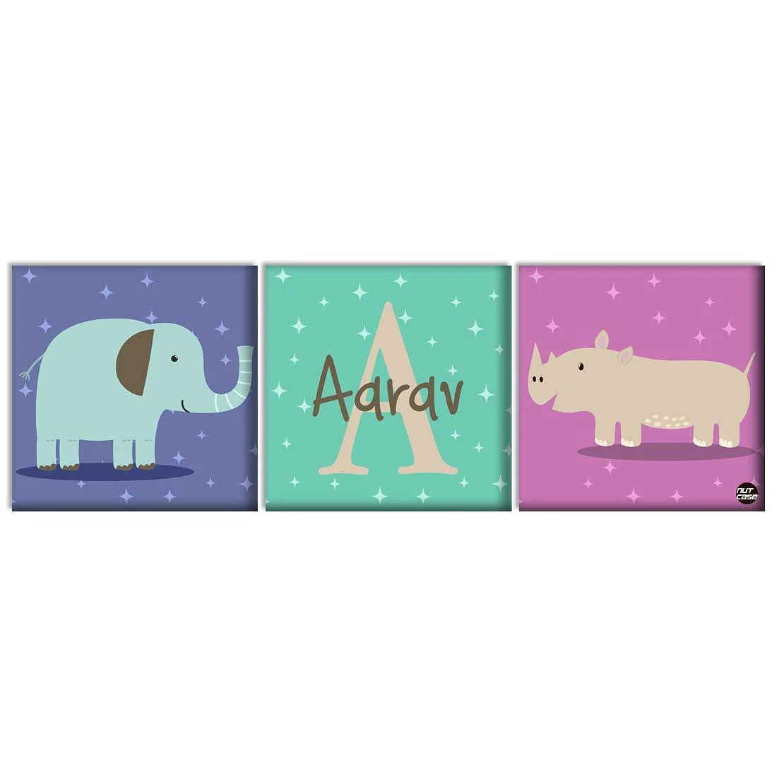 Personalized Wall Decor - Elephant and Rhinoceros - Image 3