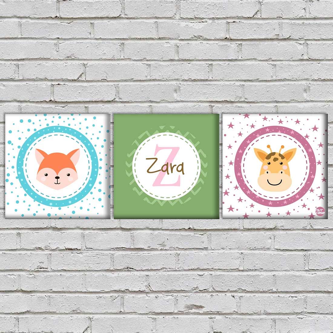 Custom Nursery Wall Art - Fox and Giraffe Face - Image 2