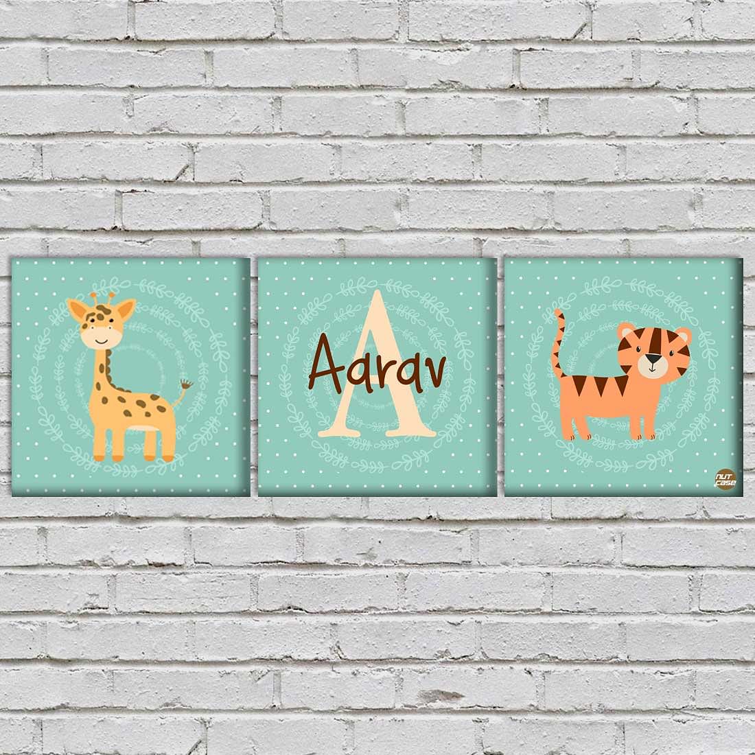 Customized Kids Room Wall Decor - Giraffe and Tigar - Image 2