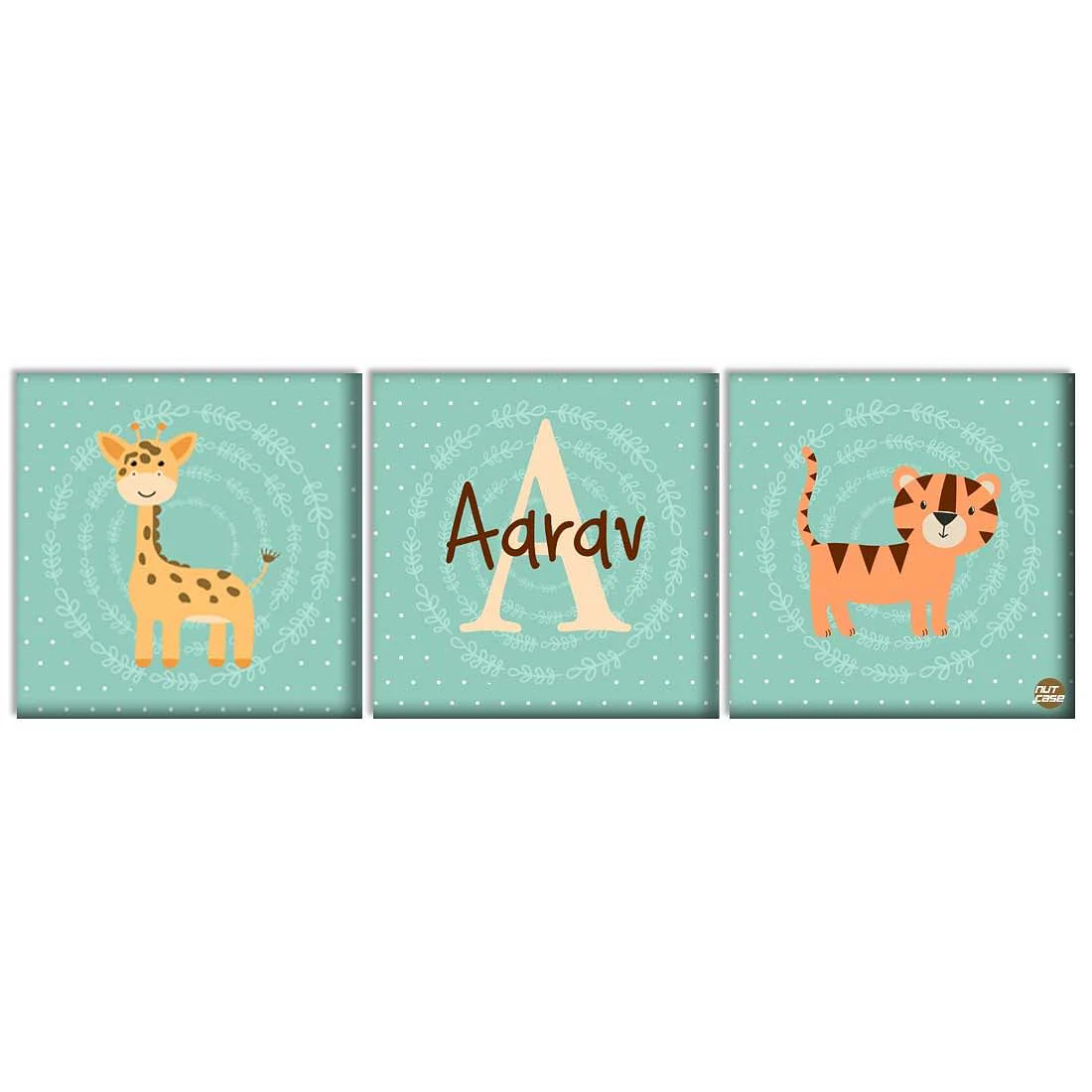 Customized Kids Room Wall Decor - Giraffe and Tigar - Image 3