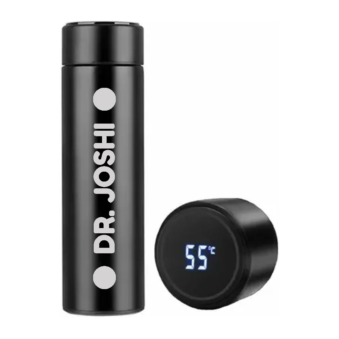 Personalized Water Bottles Flask Vacuum Coffee Thermos with LED Display- Gift for Doctors - Image 3
