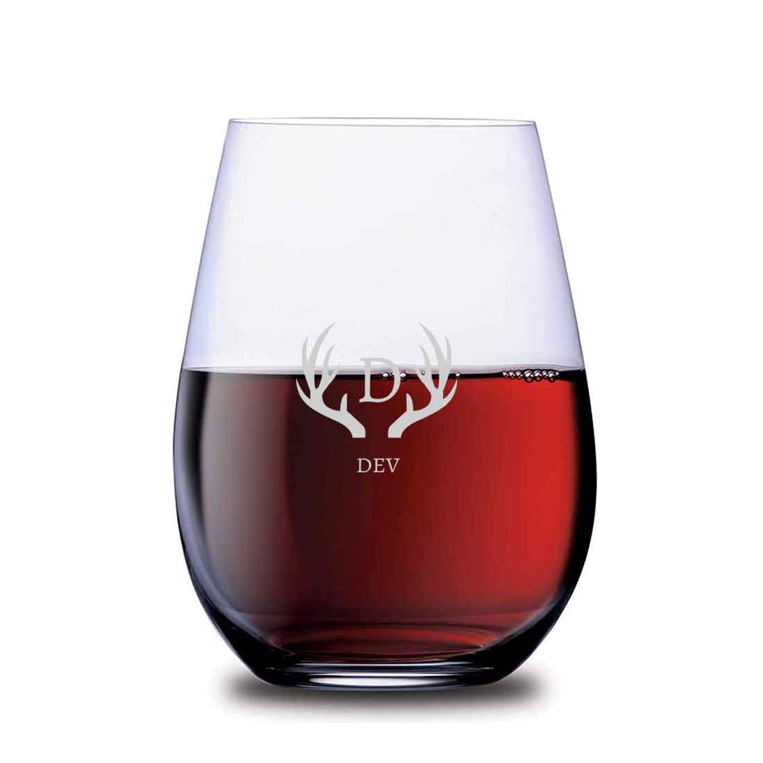 Personalized Whiskey Glass Custom Stemless Wine & Cocktail Glass With Engraving 400 ML - Image 6