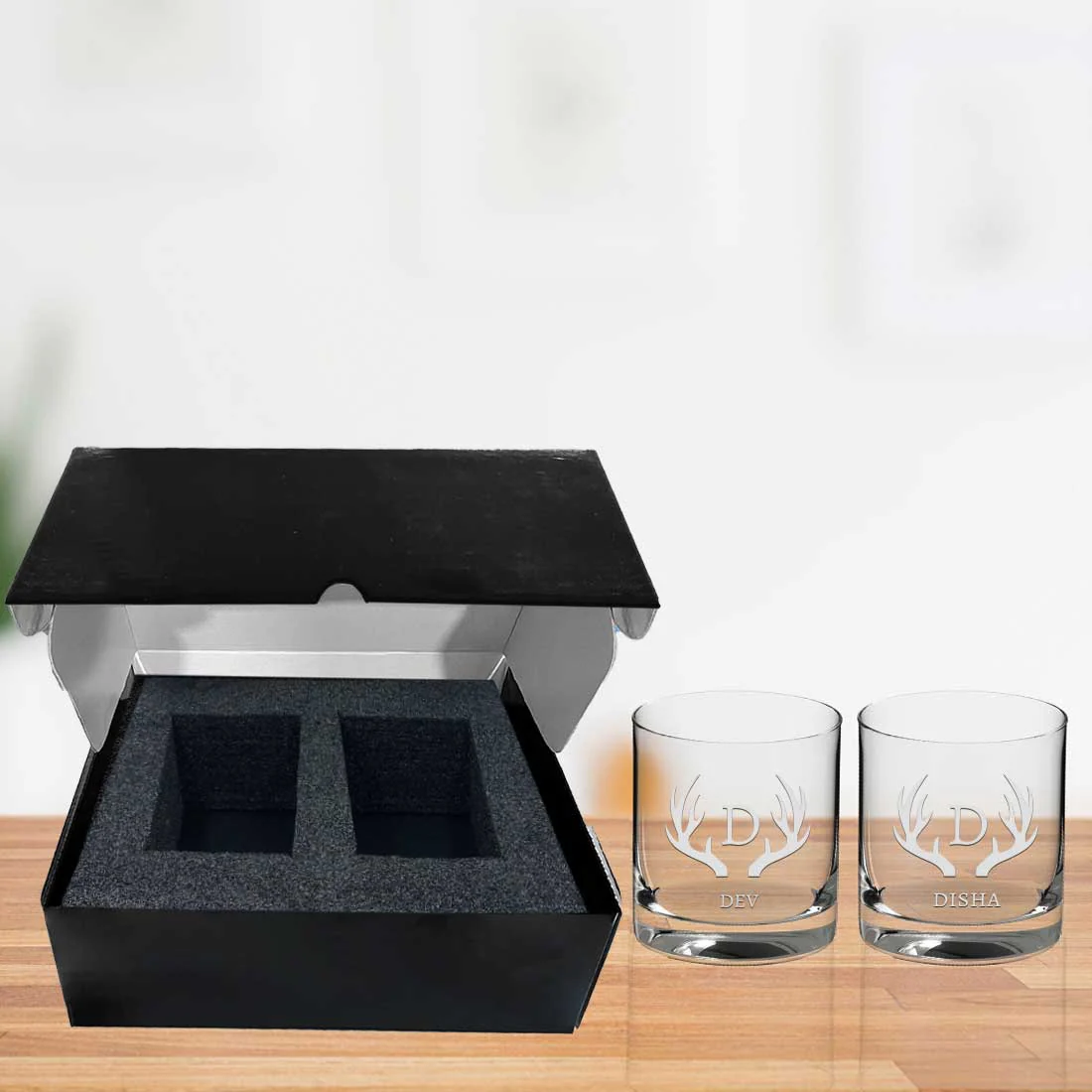 Personalized Whiskey Glasses for Couple Whiskey Glass Gift Set of 2 - Image 3