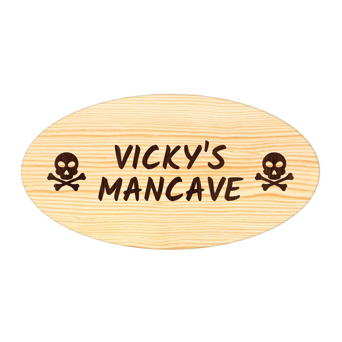 Funny Door Signs for Home Personalized Wooden Nameplate - Man Cave - Image 2