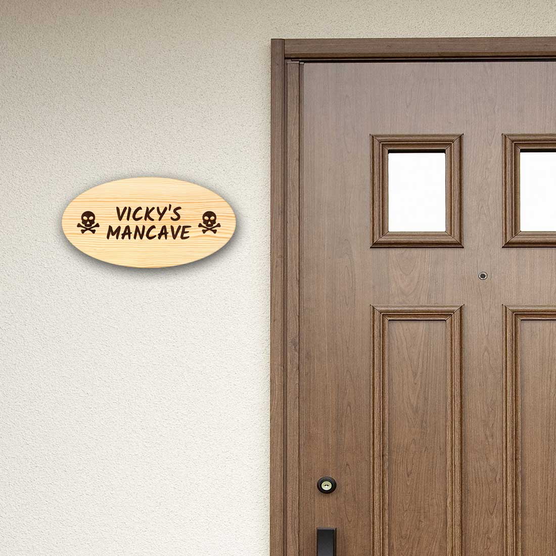 Funny Door Signs for Home Personalized Wooden Nameplate - Man Cave - Image 9