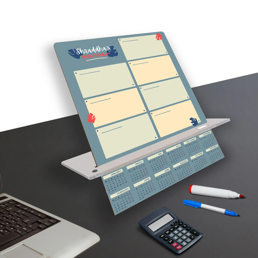 Customized Planner Board with Calendar Weekly Planning Board and Phone Stand