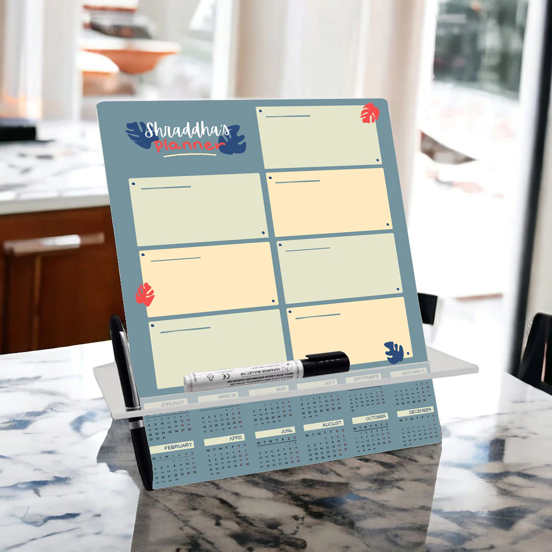 Customized Planner Board with Calendar Weekly Planning Board and Phone Stand - Image 2