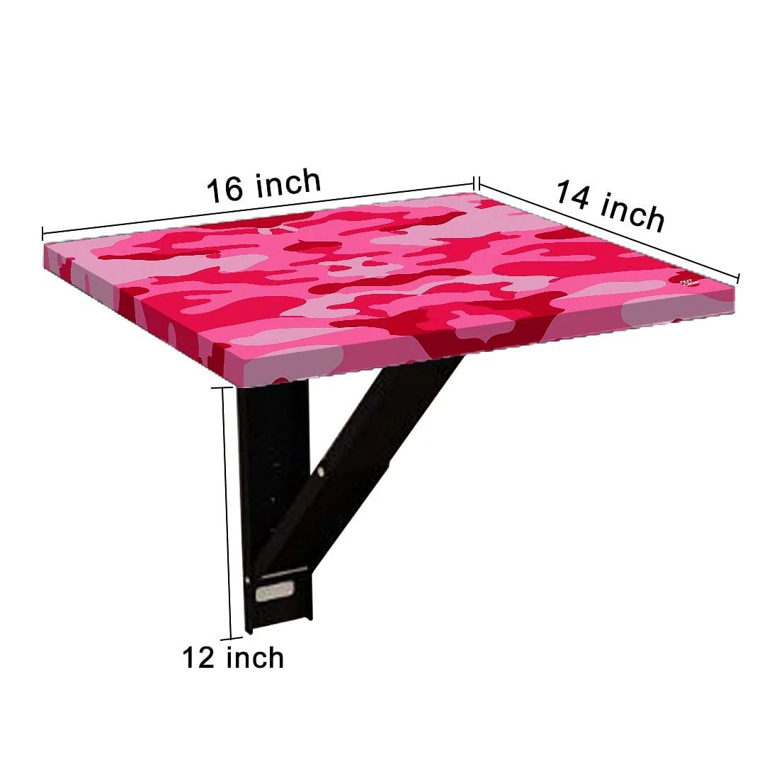 Folding Wall Mount Bedside Table - Army Camouflage Pink - Image 9