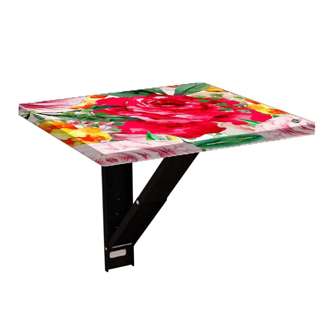 Folding Wall Hanging Side Table - Red Floral - Image 6
