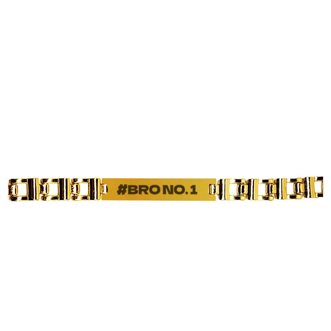 Premium Metal Rakhi Bracelet For Your Brother-Engraved with Love- Bro No 1 - Image 4
