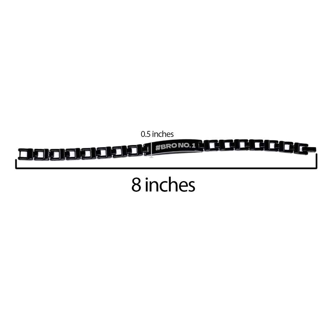Premium Metal Rakhi Bracelet For Your Brother-Engraved with Love- Bro No 1 - Image 8