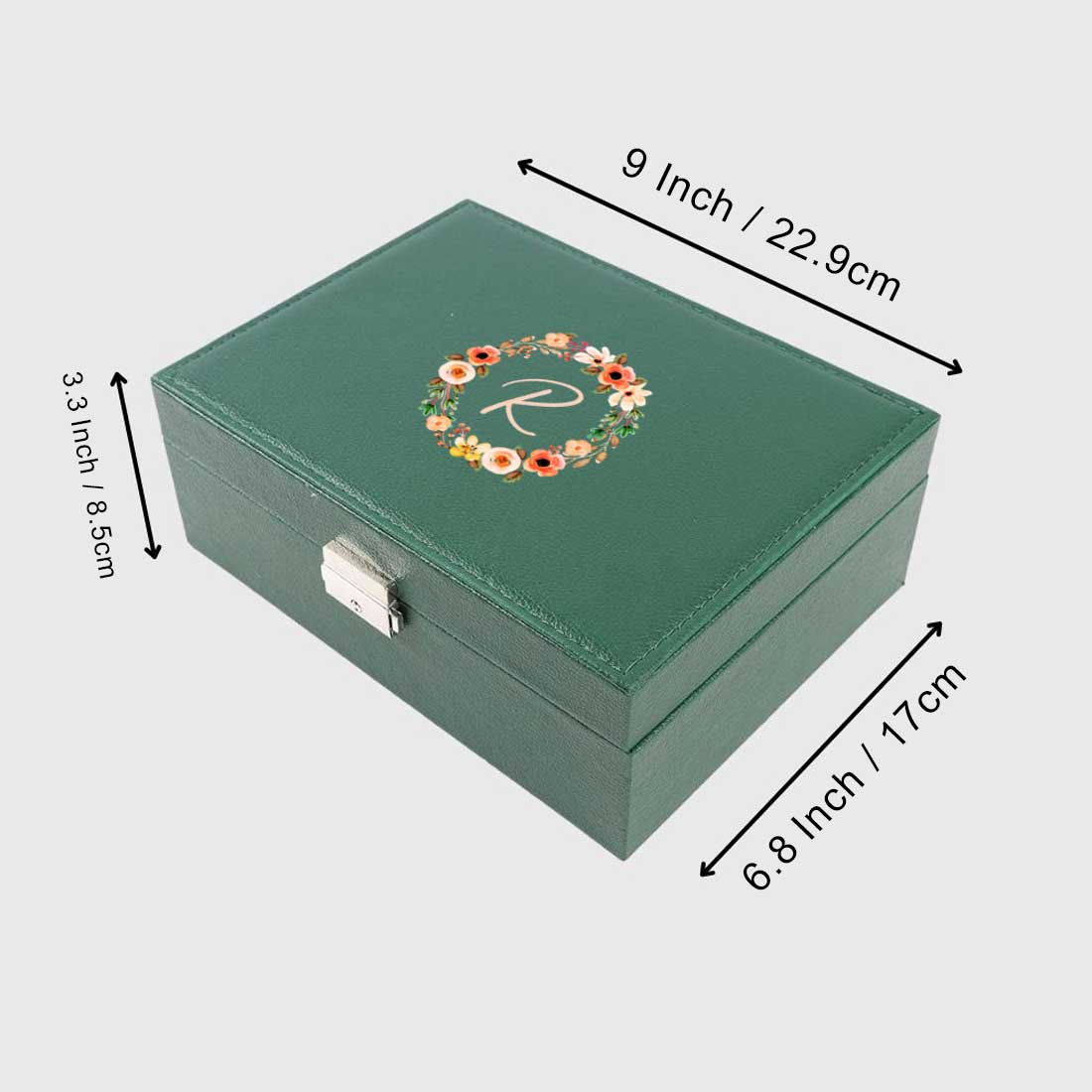 PU Leather Jewelry Organizer Box with 2 Tier Storage For Small Jewellery - Image 6
