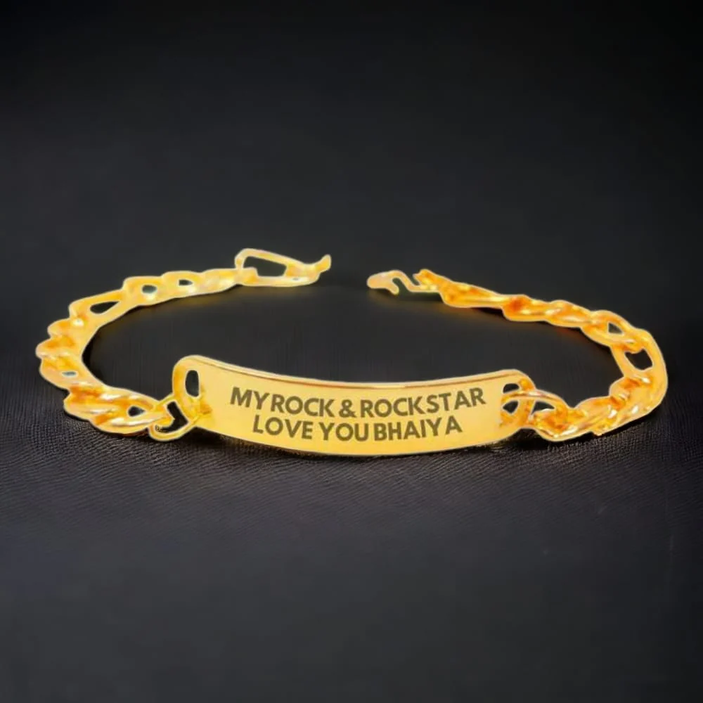 Rakshabandhan Gift for Brother Stylish Metal Bracelet - My Rock & Rockstar - Image 4