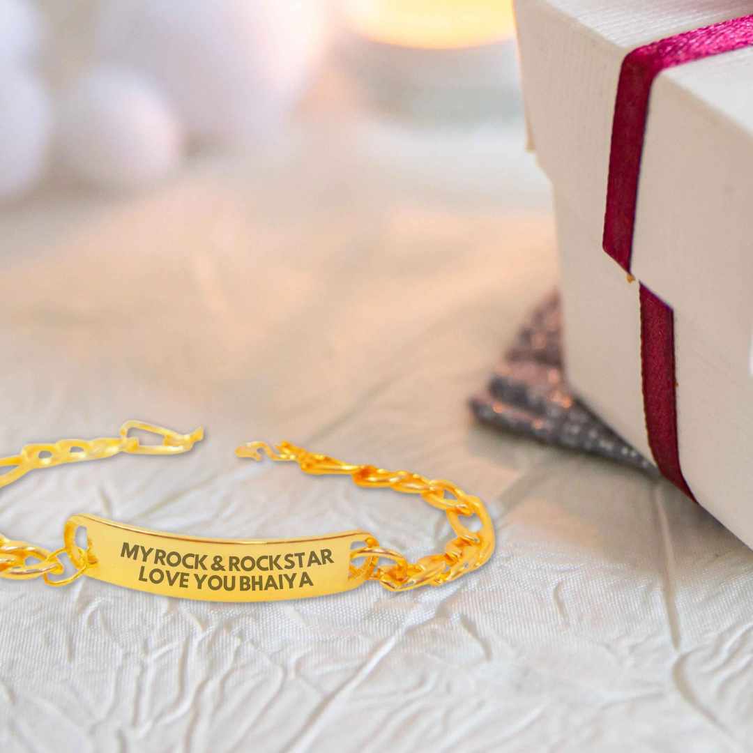 Rakshabandhan Gift for Brother Stylish Metal Bracelet - My Rock & Rockstar - Image 5